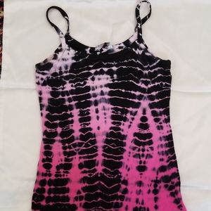 Hardtail long tank style#586 pink tie dye size S